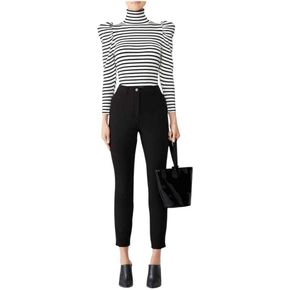 Cinq à Sept Scarlett Black Skinny Pants Crepe Tailored Size 0